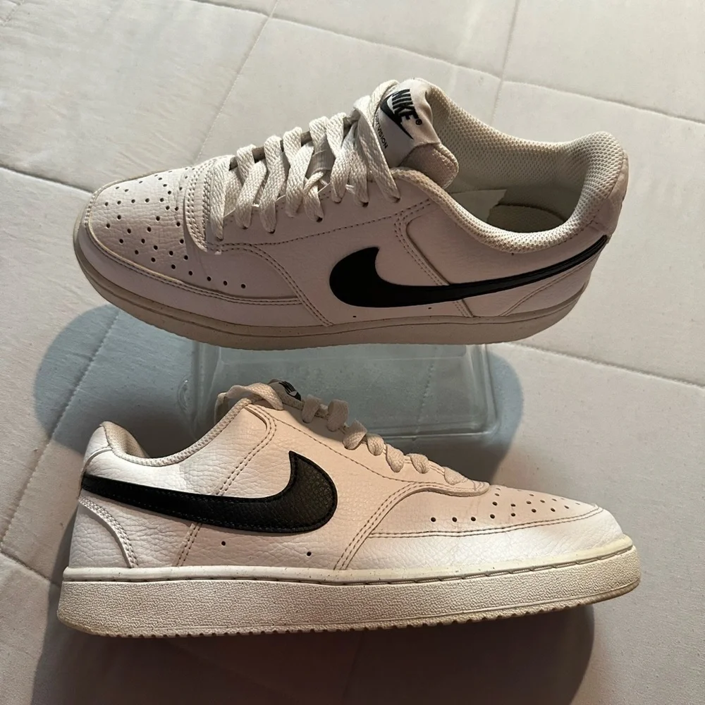 Nike Cream and Black Low-Top Sneakers